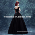 Off shoulder black evening dress black wedding ball gown 2017